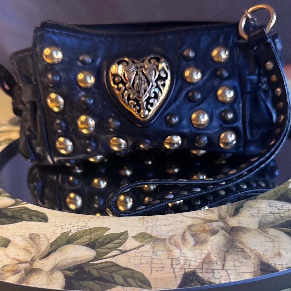 GUCCI “Babouska” Black and Gold Studded Women's Bag